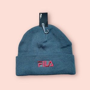 NWT FILA Teal Blue Beanie Streetwear